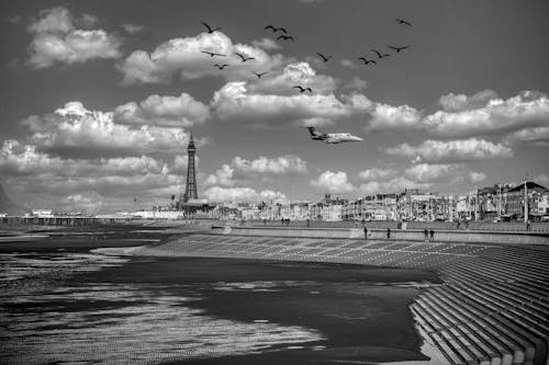 Black and White Photo of Blackpool