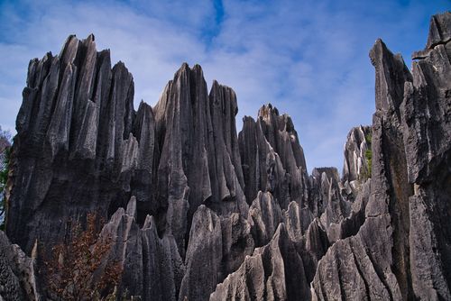Free Stunning geological formations resembling stone pinnacles against a clear blue sky. Stock Photo