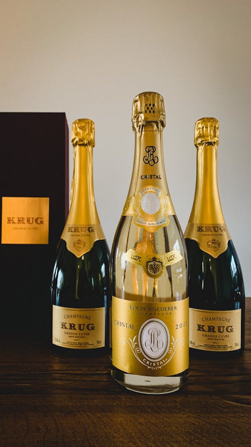 Free Close-up of Champagne Bottles Stock Photo