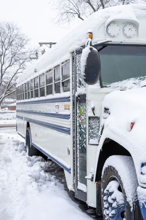 Bus Snow Rails A Snow Covered Bus · Free Stock Photo