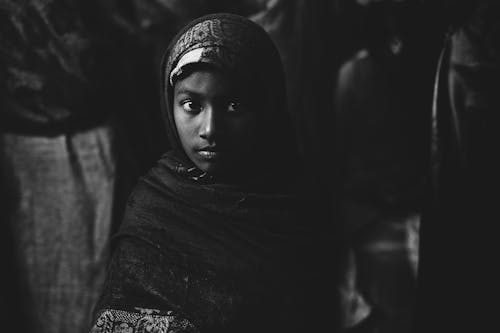 Portrait of a Girl Wearing a Hood