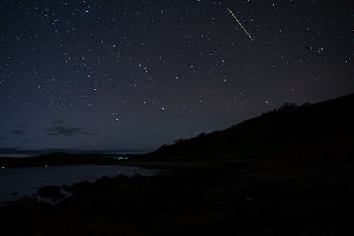 Free stock photo of dark night, shooting star, stars Stock Photo