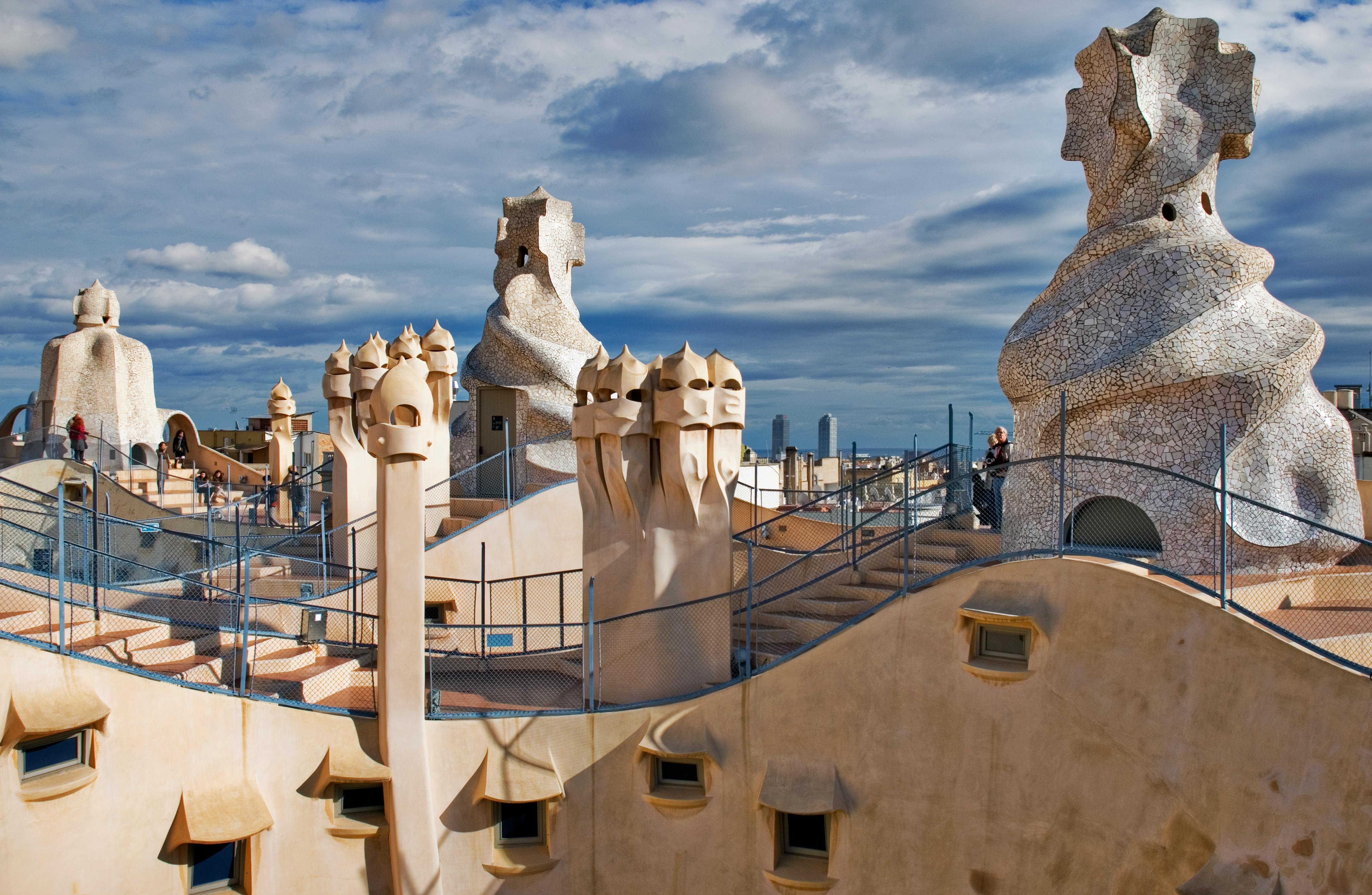 photo of the casa mila in barcelona catalonia spain