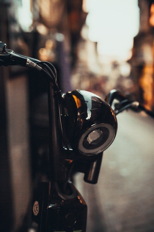 Free Close-up of a Scooter Front Light  Stock Photo