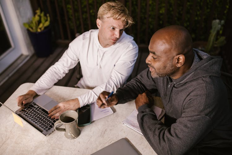 Colleagues Working At Home