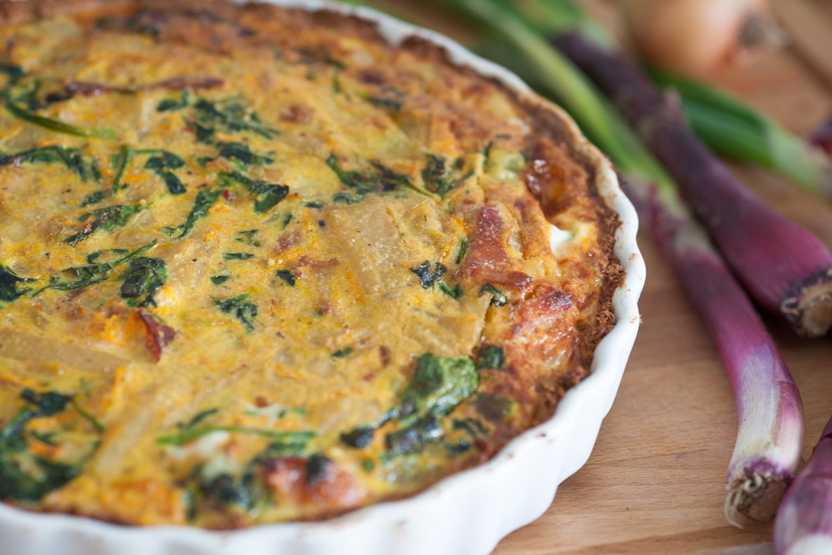 Quiche sans pâte et sans gluten : la recette veggie - Préparation de la quiche sans pâte et sans gluten