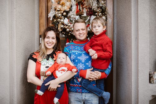 Free Family Christmas Photo Stock Photo
