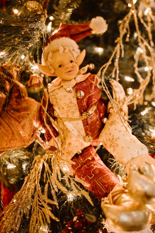 Close-up of an Ornament on a Christmas Tree