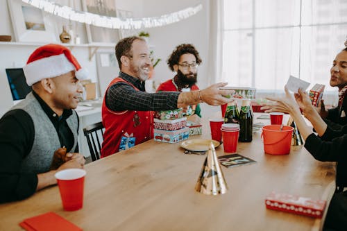 Friends Playing Secret Santa