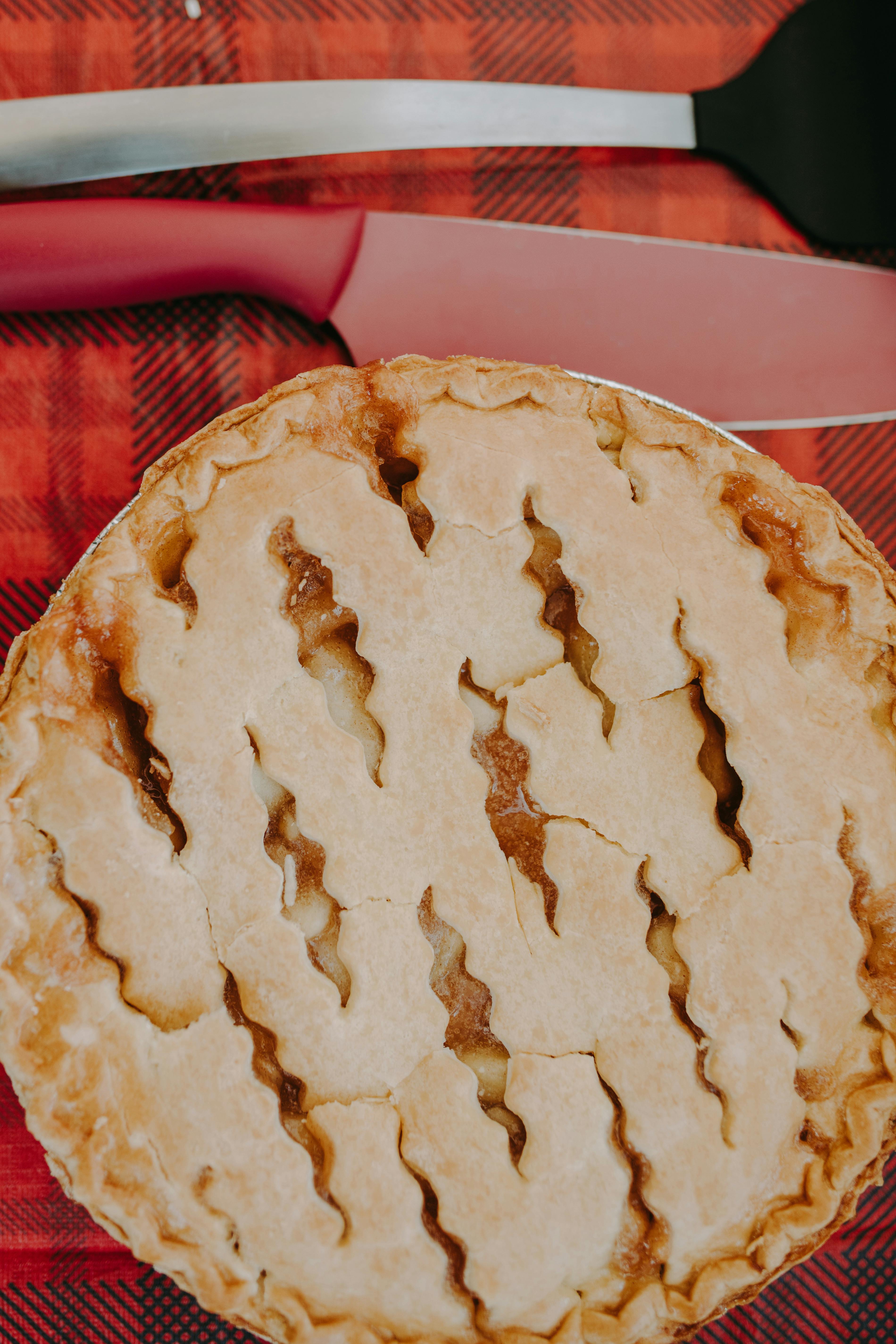 Apple Pie on Red Textile · Free Stock Photo