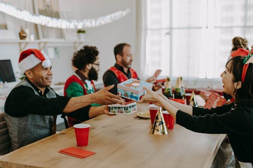 Happy People celebrating Christmas