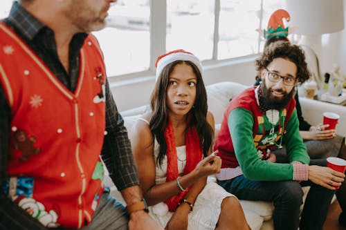 Employees Having a Christmas Party