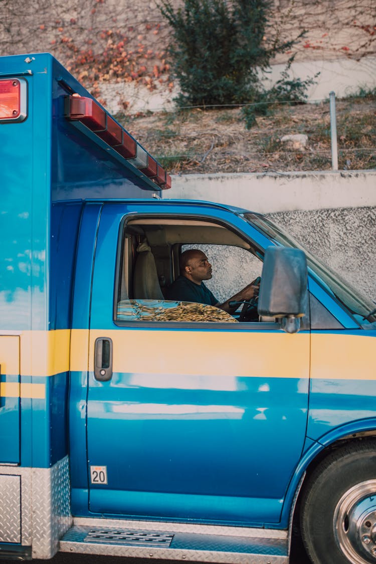 EMT Sitting On The Driver's Seat