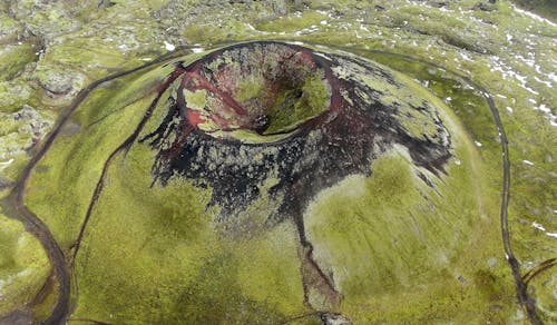Drone Photography of a Volcano 