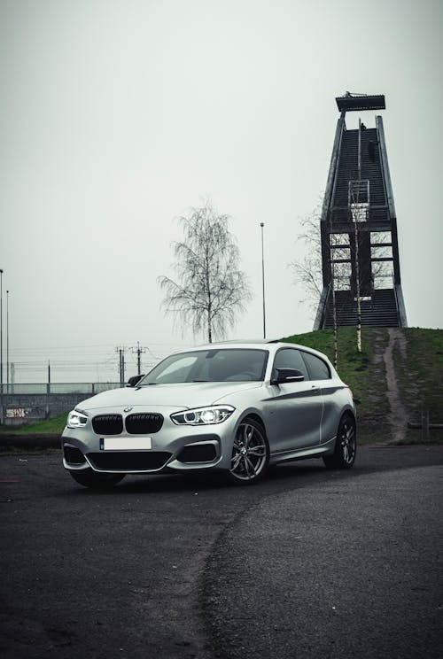 Parked BMW on Pavement 