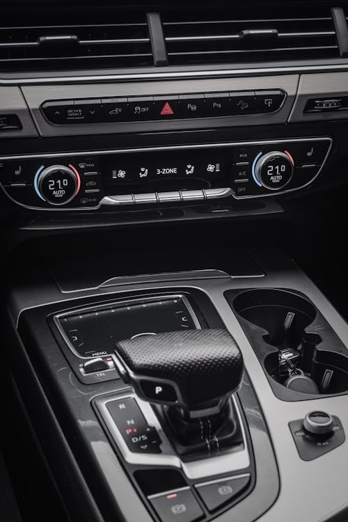 Free Black and Gray Car Interior and Switches Stock Photo