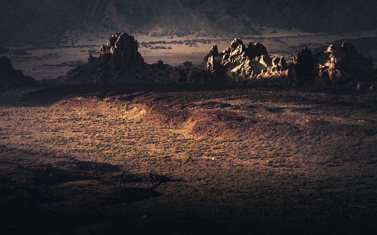 Rock Formation on a Barren Land 