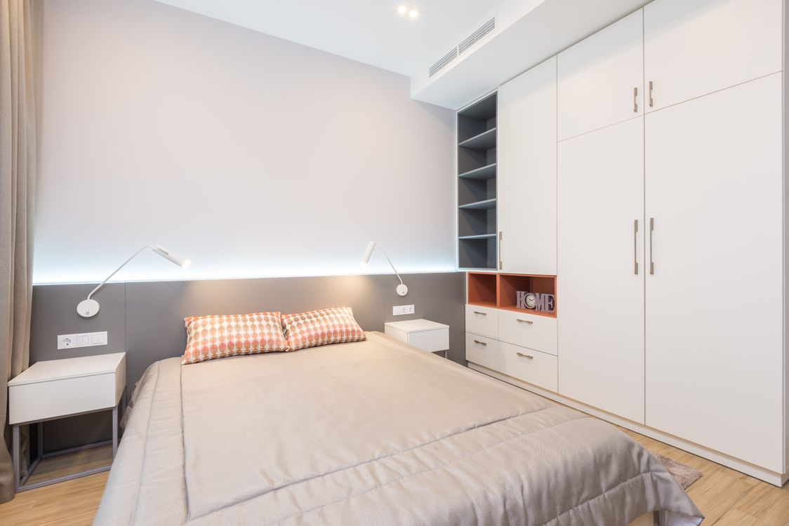 Temporary modern bedroom reference image
