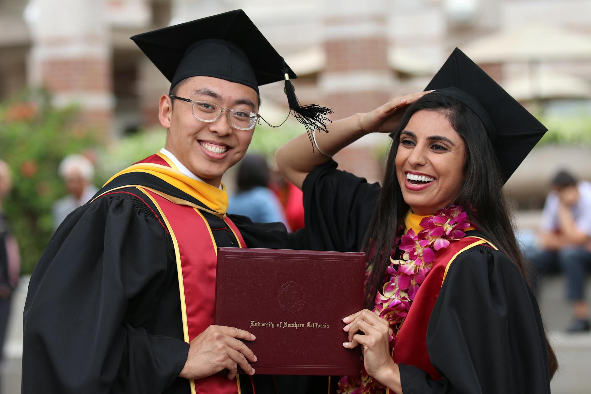 Alumni Students wearing Graduation Gowns