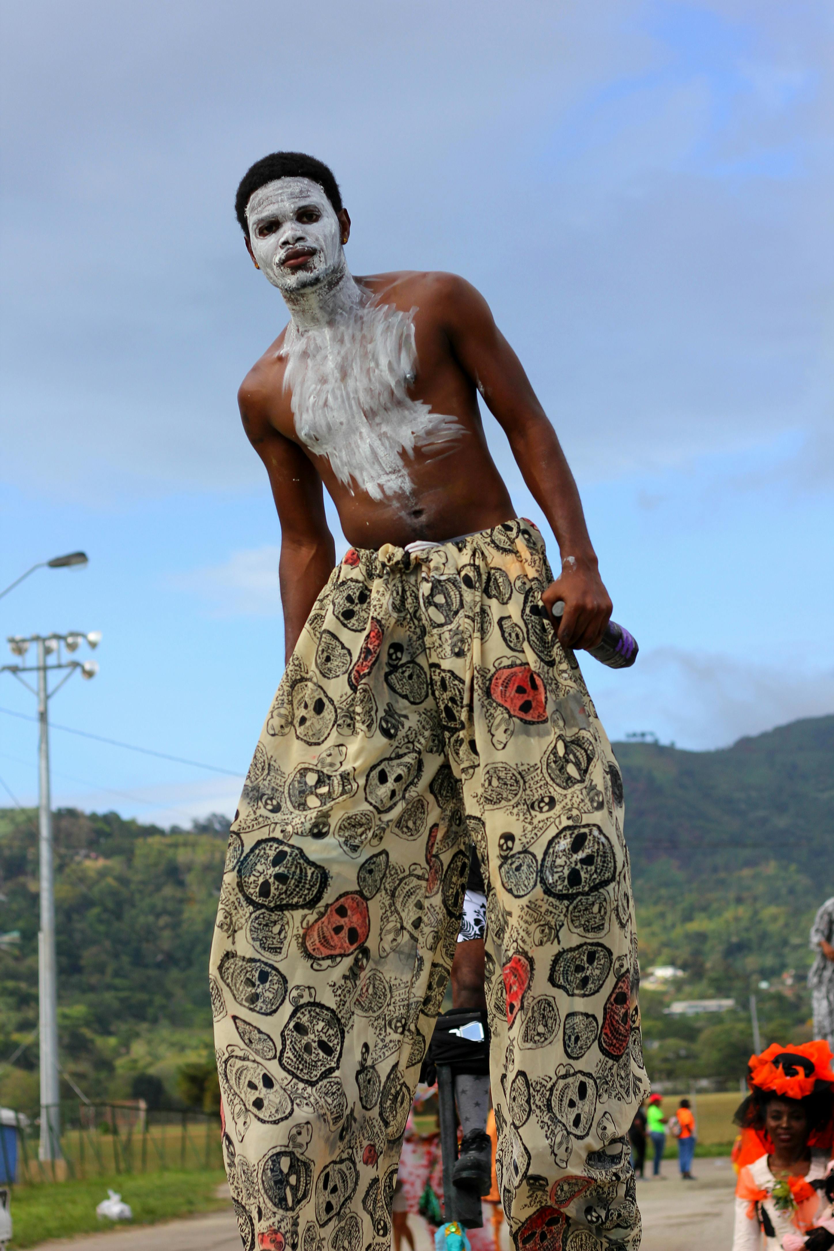 Man with White Body Paint · Free Stock Photo