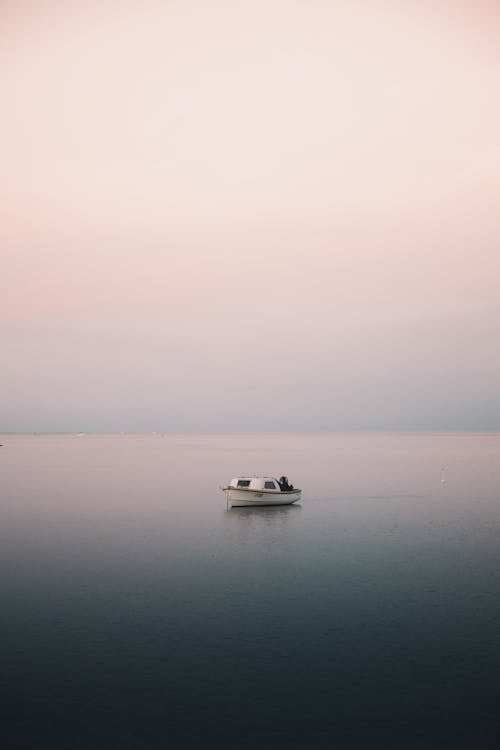 White Boat Sailing on the Sea