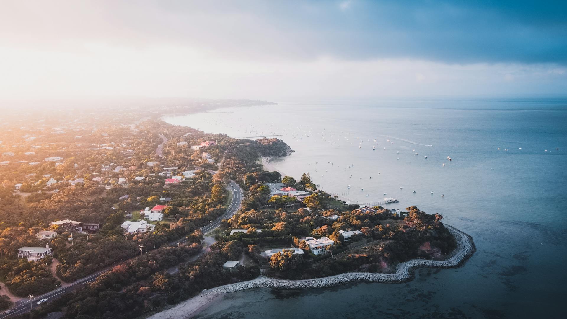 Aerial Footage of Coastline