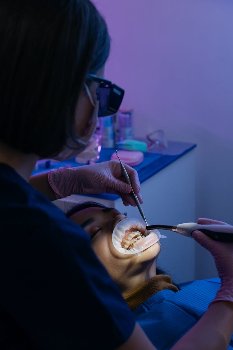 Curing A Patient's Dental Brackets