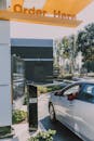 Gray Car on a Drive Thru