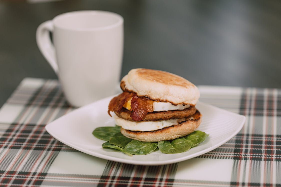 Free Breakfast Burger Stock Photo