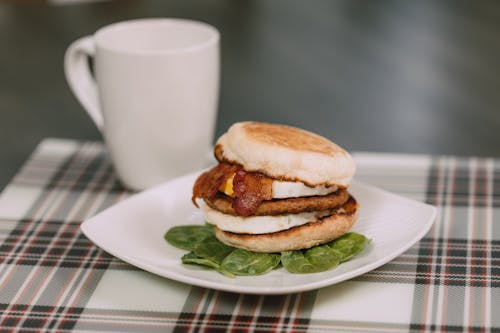 Free Breakfast Burger Stock Photo