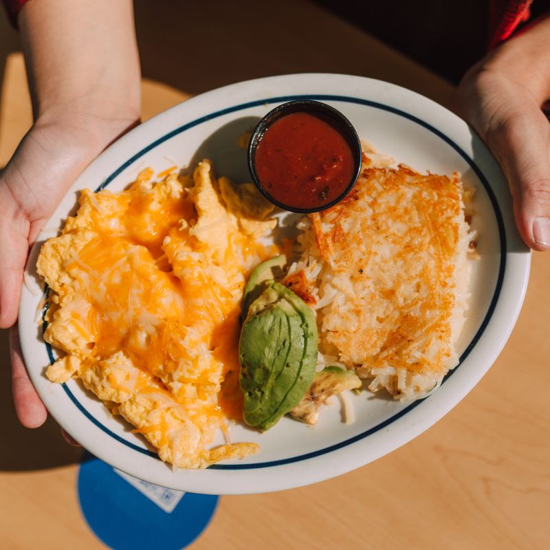 Cheesy Hash Brown and Egg Skillet