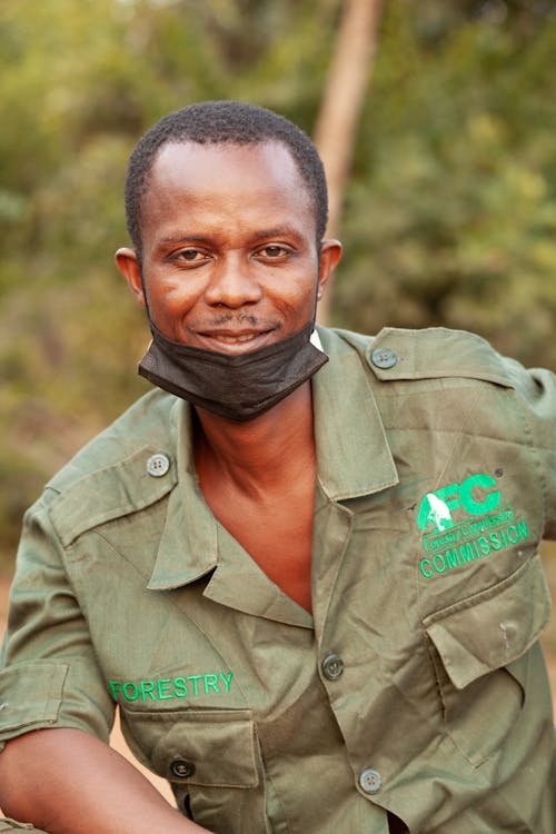 Man Wearing Forestry Commission Uniform