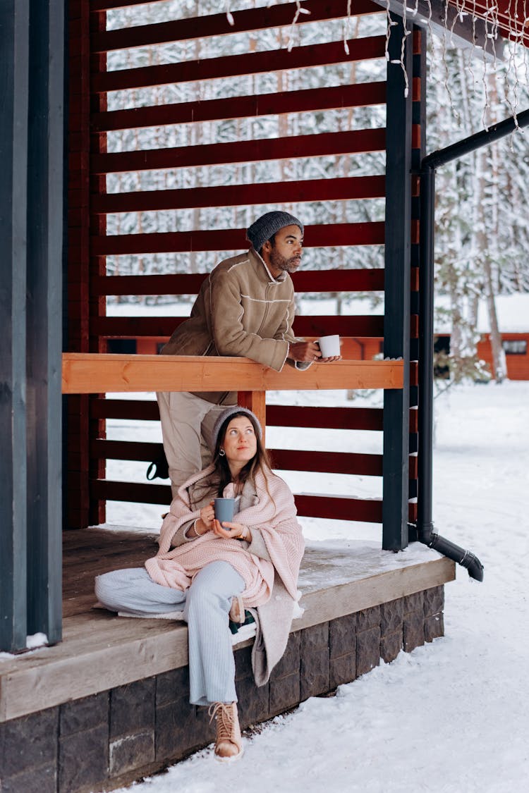 Relaxed Couple On A Terrace