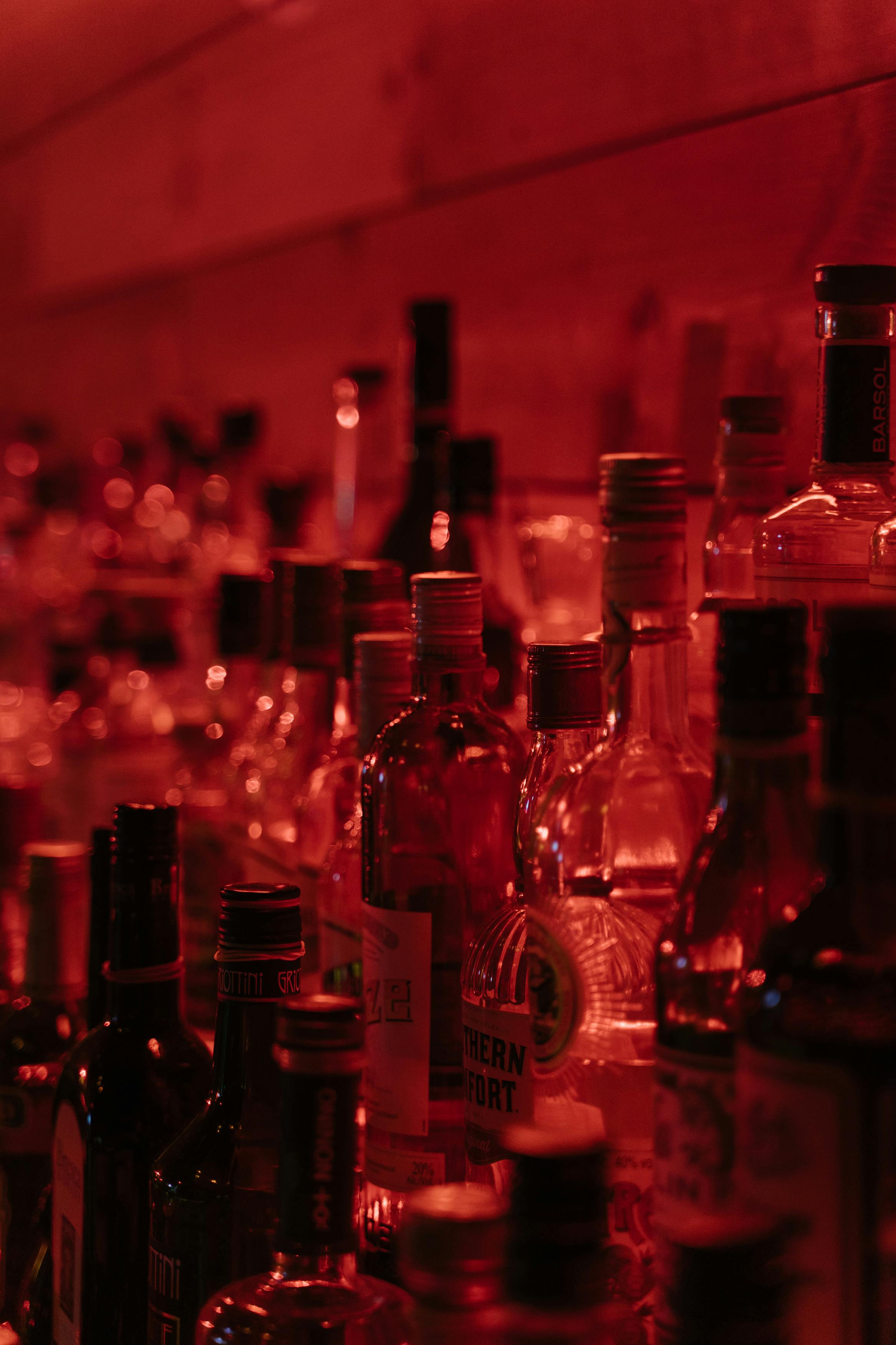 Bottles of Alcoholic Drinks in the Bar · Free Stock Photo