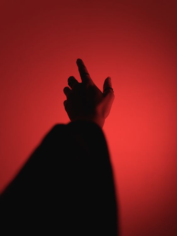 Back Lit Pointing Hand · Free Stock Photo