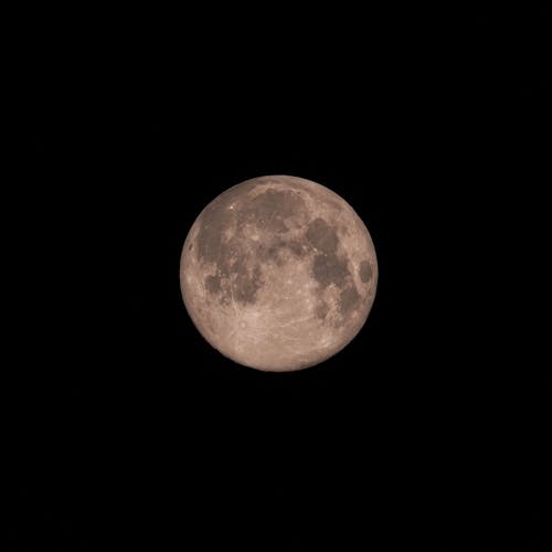 Full Moon With Black Background