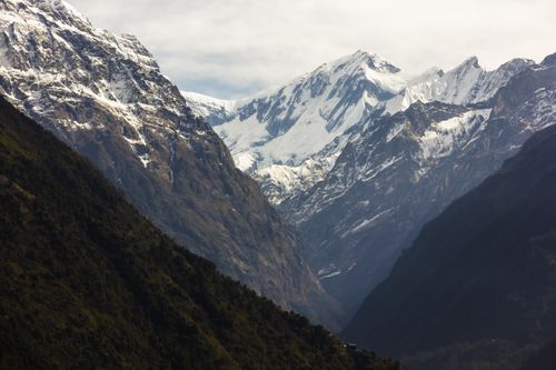 Free Majestic view of snow-covered mountains in the Annapurna range, Nepal during daytime. Stock Photo
