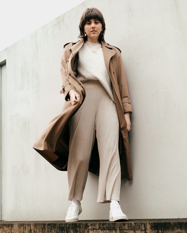 Weekend Trench and Sneakers