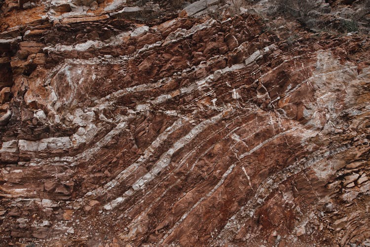 Close-up Of Geological Structure Of A Rock 