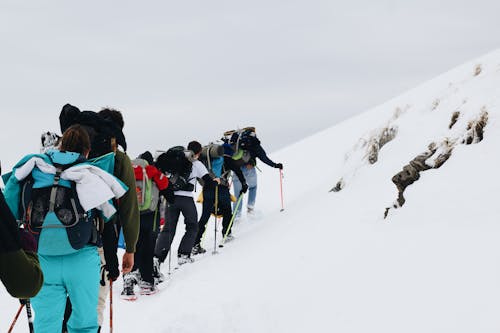 A Group of People in Mountains