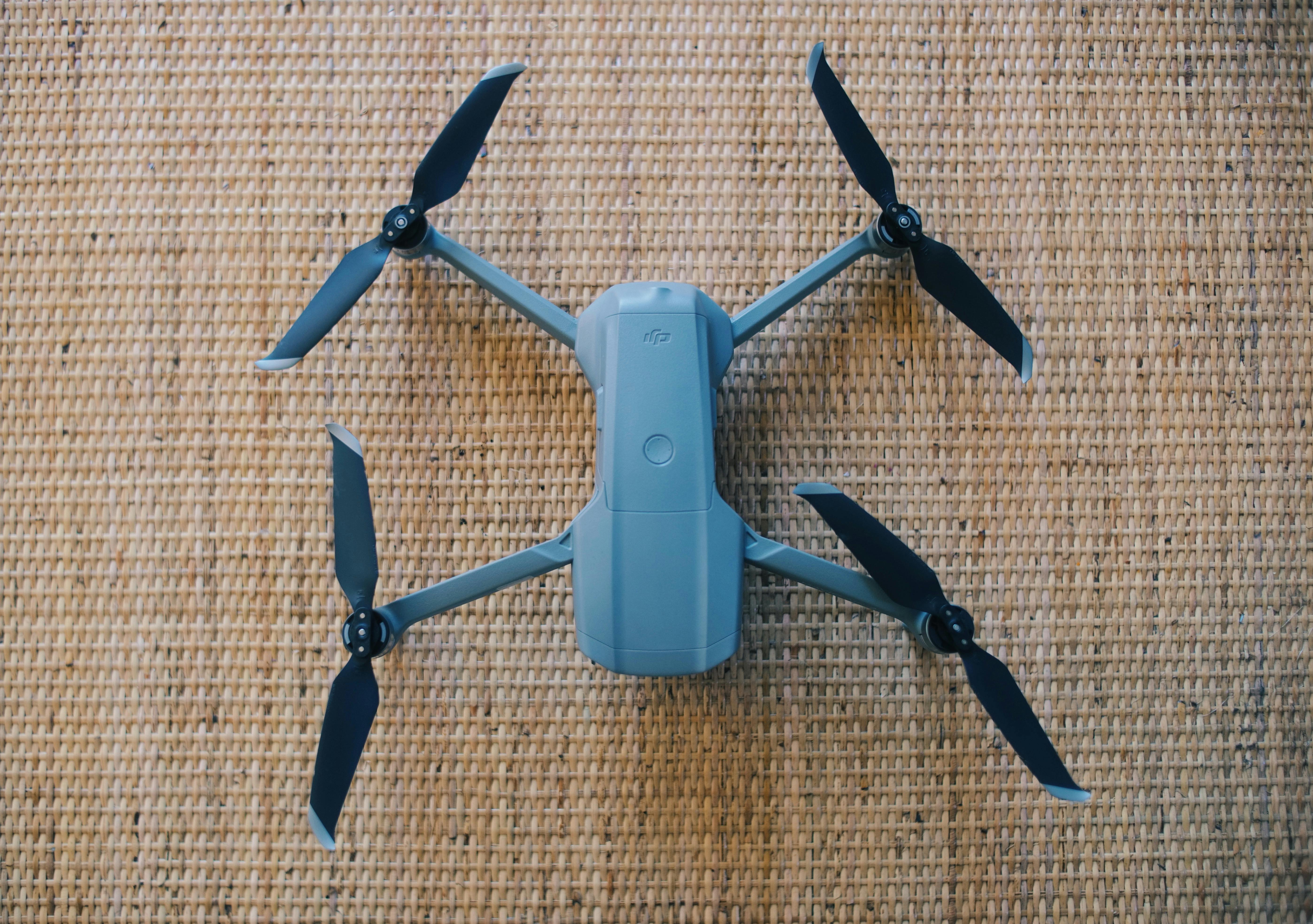 close up shot of a gray drone camera