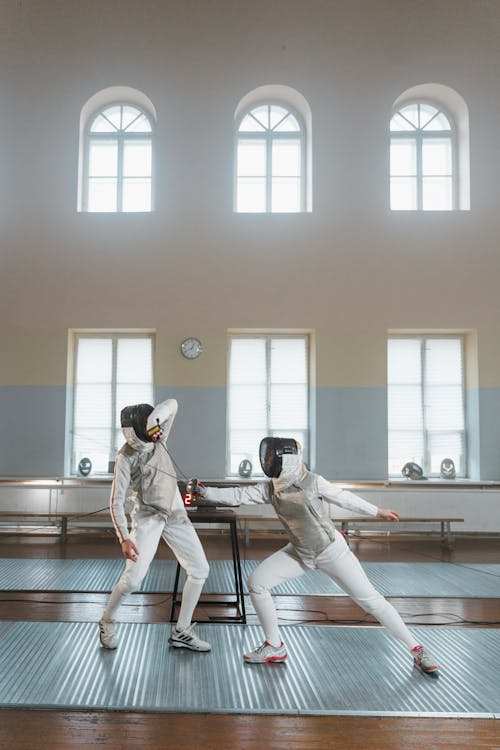 Fencers in Competitive Match