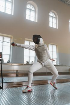 A Fencer Engaged in a Match