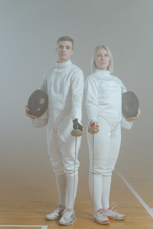 Free Fencers beside Each Other Stock Photo