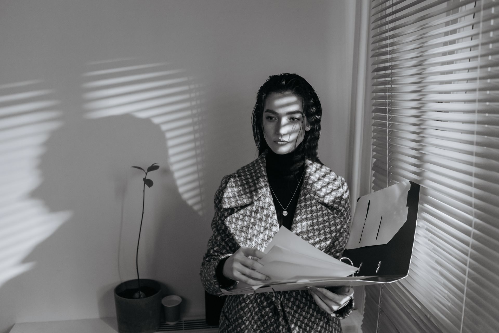 Free stock photo of analysis, black and white, blinds