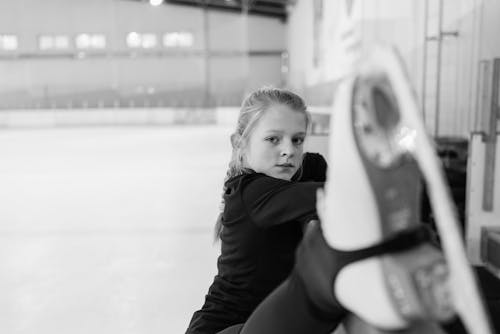 Girl Wearing Ice Skates