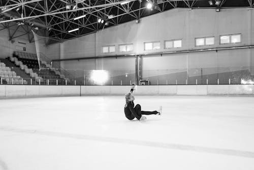 Girl in the Middle of an Ice Rink