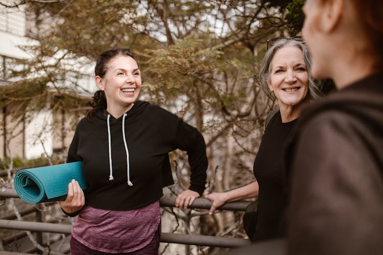 Elderly Women Talking Together 