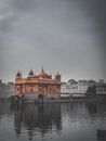 Harmandir Sahib Temple under Gloomy Sky