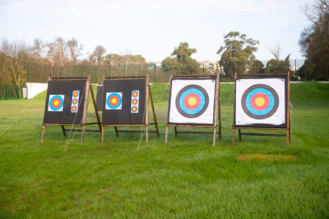 Free Archery Target on Grass Field Stock Photo